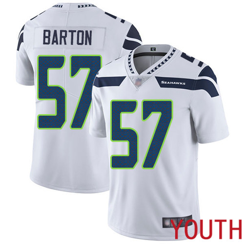 Seattle Seahawks Limited White Youth Cody Barton Road Jersey NFL Football #57 Vapor Untouchable->youth nfl jersey->Youth Jersey